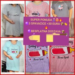 SUPER PONUDA 1(  3 spavaćice kratki rukav+ besplatna dostava