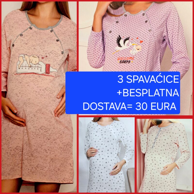 SUPER PONUDA 5 ( 3 SPAVAĆICE DUGI RUKAV)